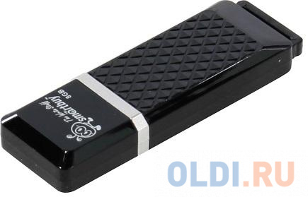 Внешний накопитель 8Gb USB Drive <USB2.0 Smartbuy Quartz series Black (SB8GBQZ-K) - фото 1