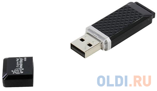 Внешний накопитель 8Gb USB Drive <USB2.0 Smartbuy Quartz series Black (SB8GBQZ-K) - фото 2