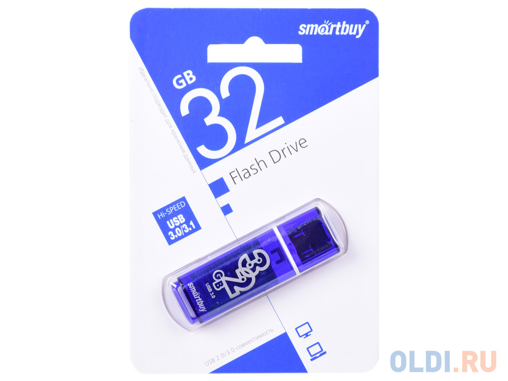   32Gb USB Drive <USB3.0 Smartbuy Glossy series Dark Blue (SB32GBGS-DB)