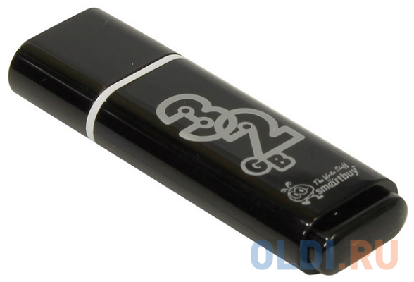 Внешний накопитель 32Gb USB Drive &lt;USB2.0 Smartbuy Glossy series Black (SB32GBGS-K) от OLDI