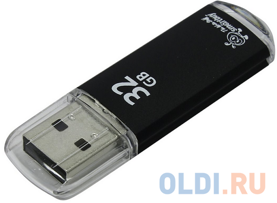 Внешний накопитель 32Gb USB Drive <USB2.0 Smartbuy V-Cut Black (SB32GBVC-K) - фото 1