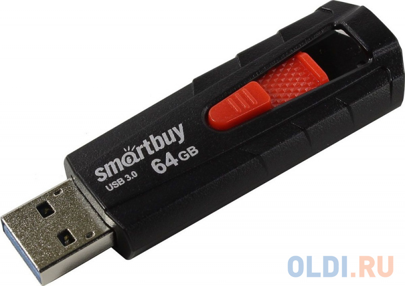 

Внешний накопитель 64Gb USB Drive <USB3.0 Smartbuy IRON Black/Red (SB64GBIR-B3)