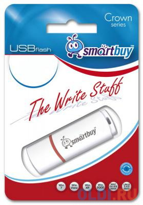 Внешний накопитель 64Gb USB Drive &lt;USB2.0 Smartbuy Crown White (SB64GBCRW-W) от OLDI