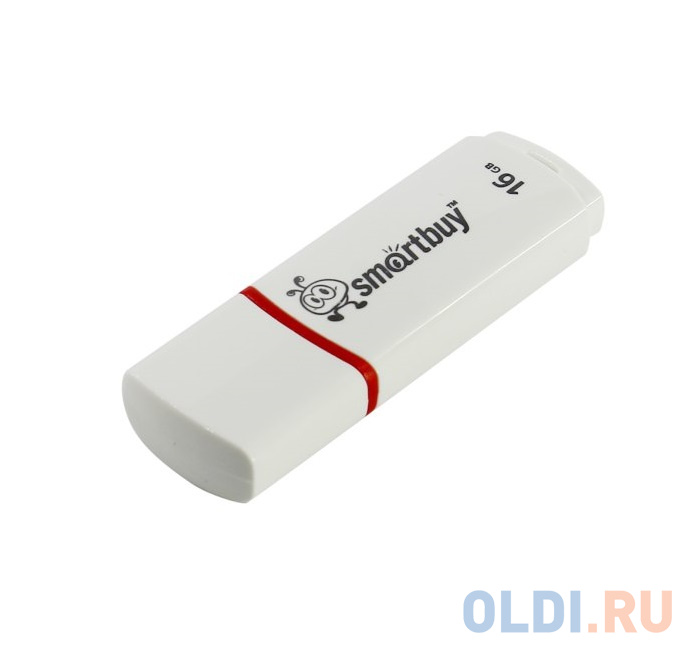 Внешний накопитель 16Gb USB Drive &lt;USB2.0 Smartbuy Crown White (SB16GBCRW-W) от OLDI