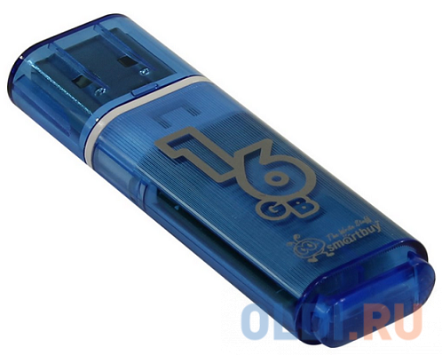 Внешний накопитель 16Gb USB Drive <USB2.0 Smartbuy Glossy series Blue (SB16GBGS-B)