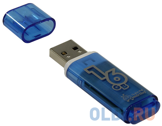 Внешний накопитель 16Gb USB Drive &lt;USB2.0 Smartbuy Glossy series Blue (SB16GBGS-B) от OLDI