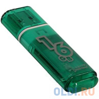 Внешний накопитель 16Gb USB Drive <USB2.0 Smartbuy Glossy series Green (SB16GBGS-G) - фото 2