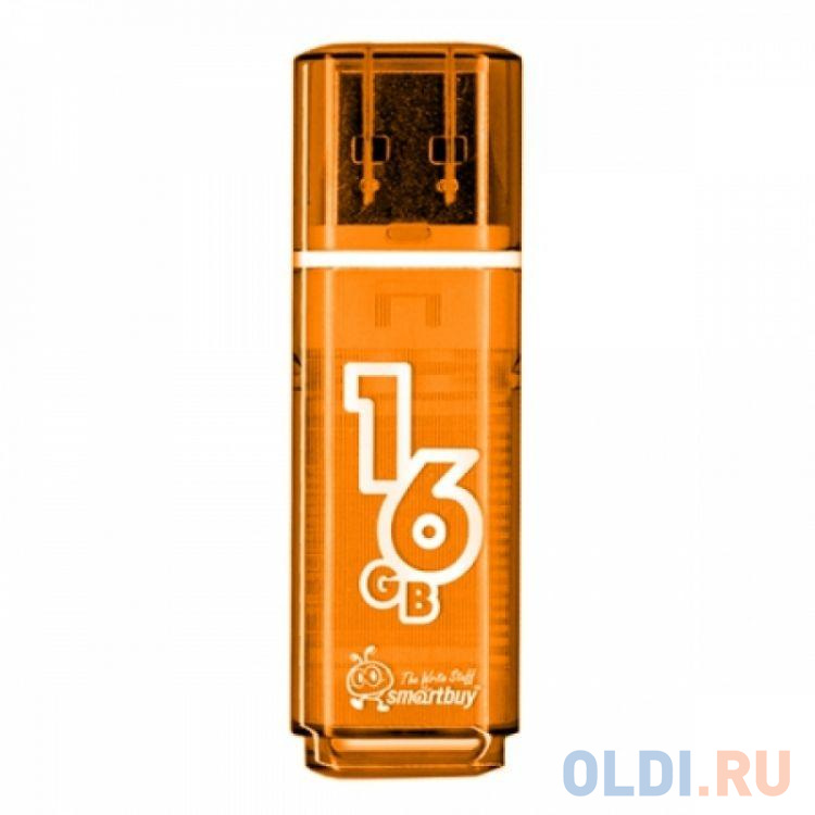 Внешний накопитель 16Gb USB Drive &lt;USB2.0 Smartbuy Glossy series Orange (SB16GBGS-Or) от OLDI