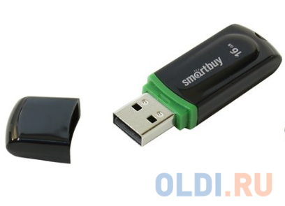 Внешний накопитель 16Gb USB Drive <USB2.0 Smartbuy Paean Black (SB16GBPN-K) - фото 2
