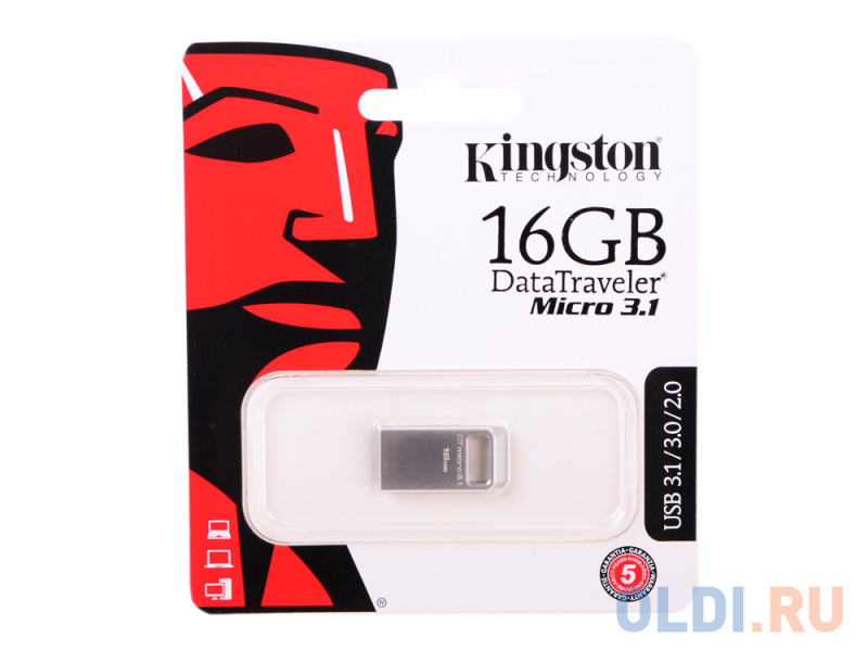 

Внешний накопитель 16GB USB Drive <USB 3.1 Kingston Micro 3.1 (DTMC3/16GB)