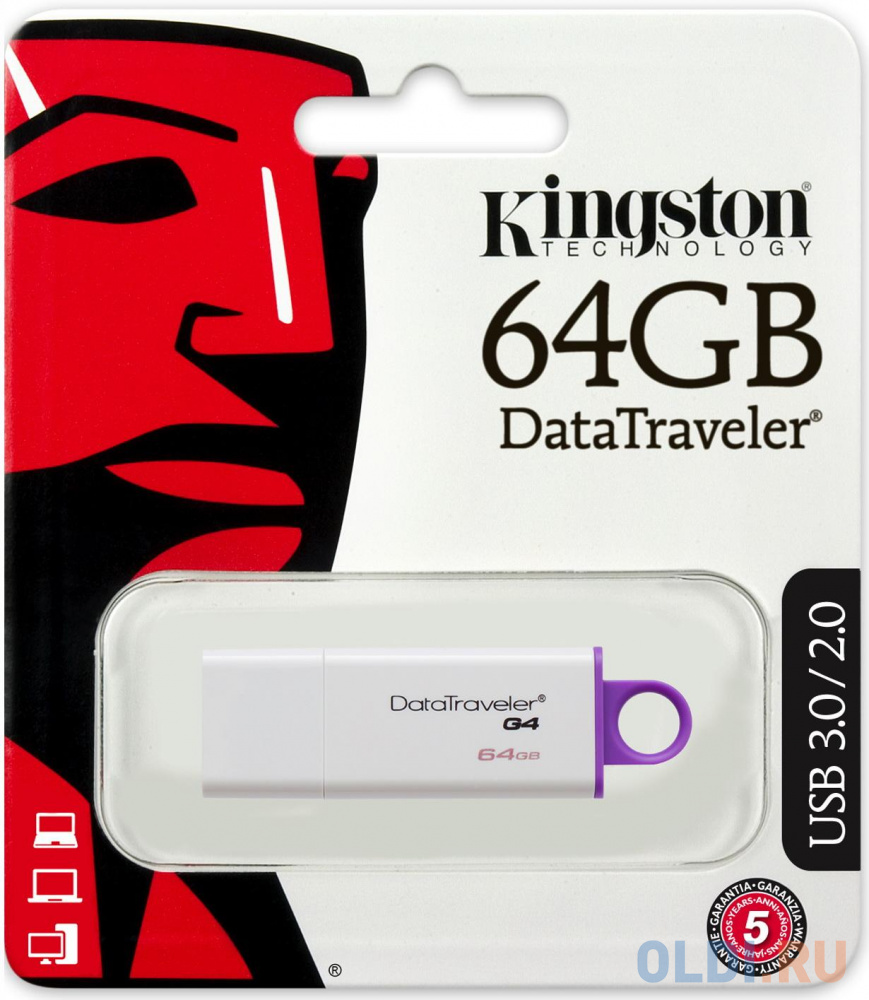 Внешний накопитель 64GB USB Drive <USB 3.0 Kingston DTIG4 (DTIG4/64GB) DTIG4/64GB - фото 6