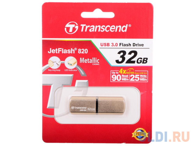 

Внешний накопитель 32GB USB Drive <USB 3.0 Transcend 820 (TS32GJF820G)