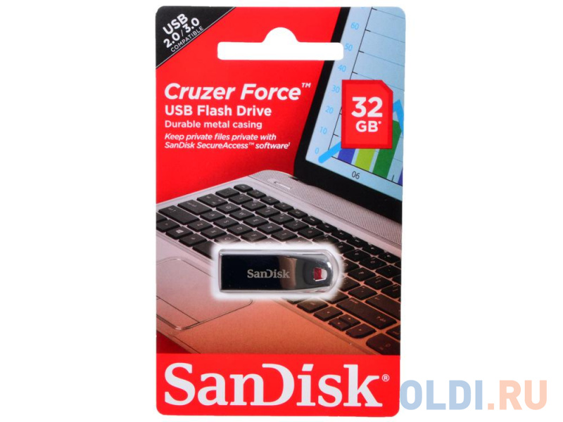 Внешний накопитель 32GB USB Drive <USB 2.0 SanDisk Cruzer Force (SDCZ71-032G-B35) фото