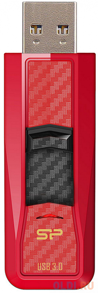 Внешний накопитель 16GB USB Drive  USB 3.0  Silicon Power Blaze B50 Red Carbon (SP016GBUF3B50V1R) флешка usb 64gb silicon power blaze b06 sp064gbuf3b06v1w белый