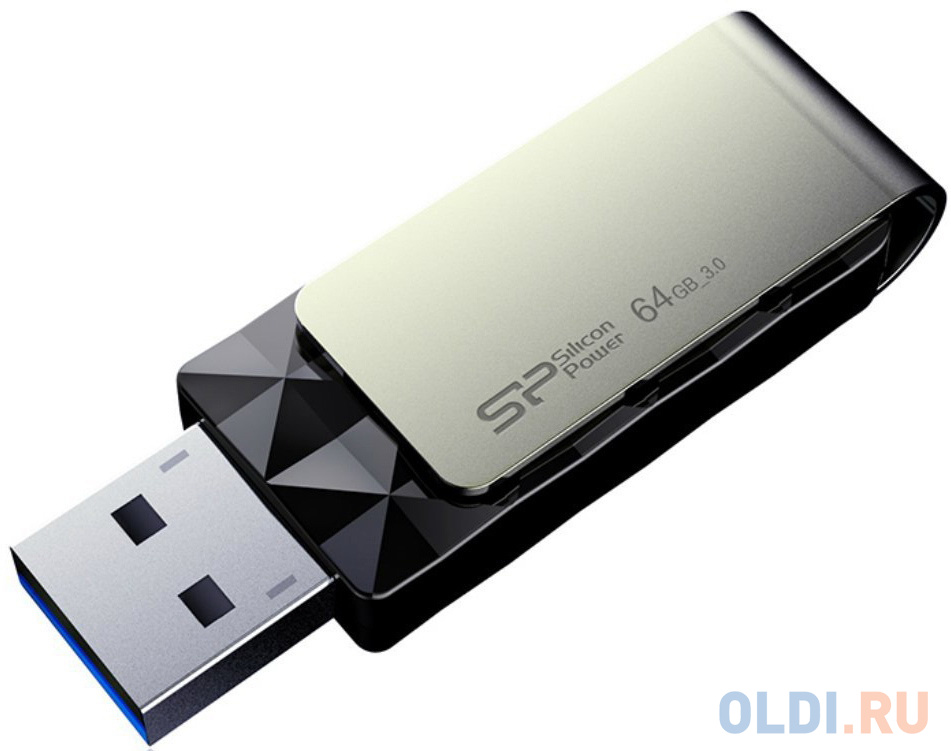 Внешний накопитель 64GB USB Drive  USB 3.0  Silicon Power Blaze B30 Black (SP064GBUF3B30V1K)