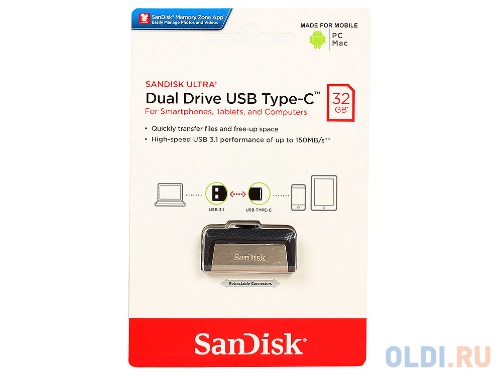   32GB USB Drive <USB 3.0 SanDisk Ultra Dual Type-C (SDDDC2-032G-G46)