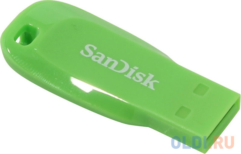 Внешний накопитель 64GB USB Drive <USB 2.0> SanDisk CZ50 Cruzer Blade зеленый (SDCZ50C-064G-B35GE) - фото 1