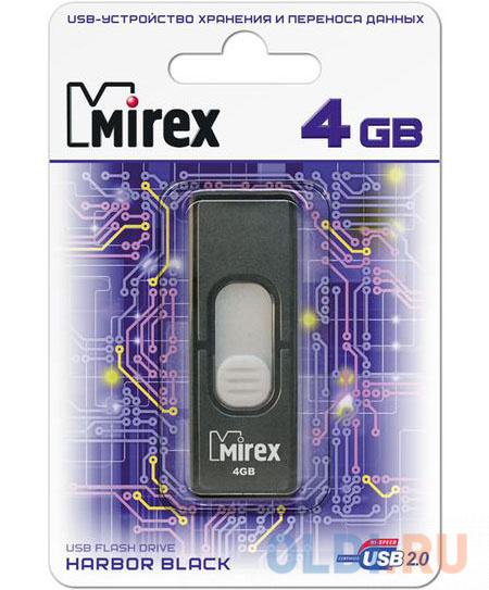

Флешка 4Gb Mirex Harbor USB 2.0 черный