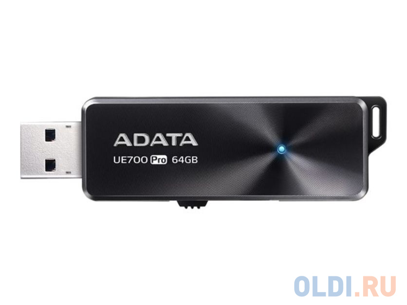 Флеш накопитель 64GB A-DATA UE700 Pro, USB 3.2, Черный, металлич, read/write 360/180Mb/s