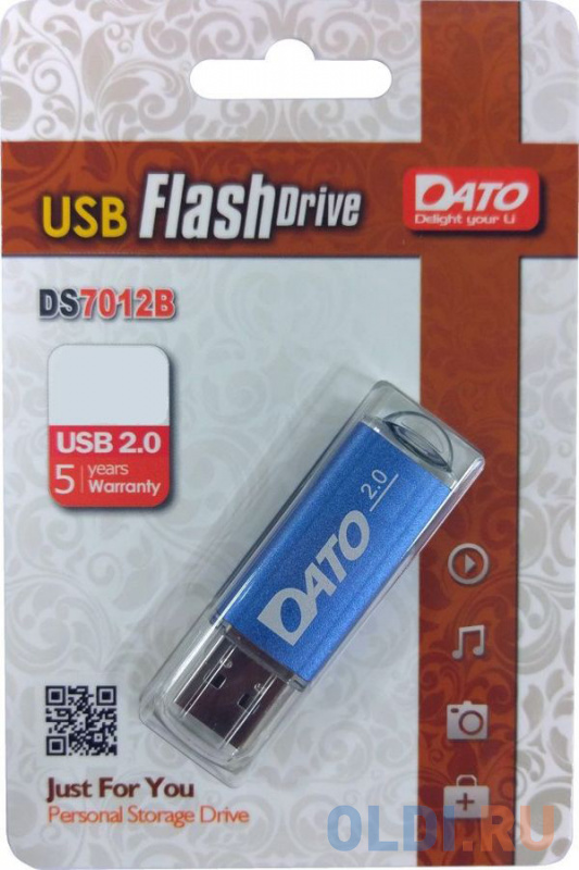 

Флеш Диск Dato 8Gb DS7012 DS7012B-08G USB2.0 синий