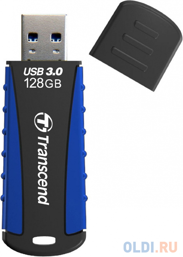 Флешка 128Gb Transcend JetFlash 810 USB 3.0 синий черный TS128GJF810 - фото 2