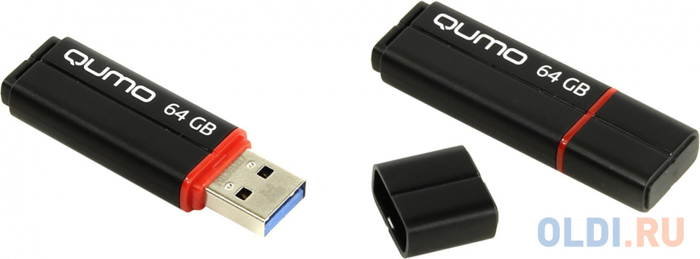Флешка 64Gb QUMO QM64GUD3-SP-black USB 3.0 черный от OLDI