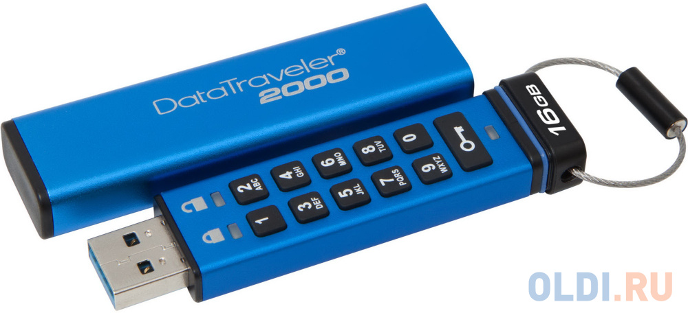

Флешка 16Gb Kingston Keypad DT2000/16GB USB 3.0 синий