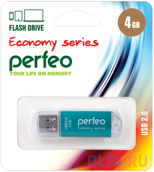 

Флешка 4Gb Perfeo E01 USB 2.0 зеленый PF-E01G004ES