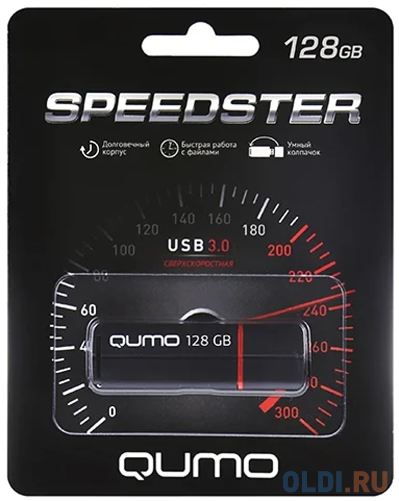 Флешка USB 128Gb Qumo Speedster QM128GUD3-SP-black черный - фото 3