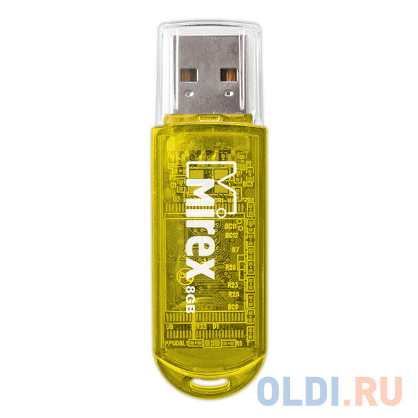Флешка 8Gb Mirex 13600-FMUYEL08 USB 2.0 желтый 13600-FMUYEL08