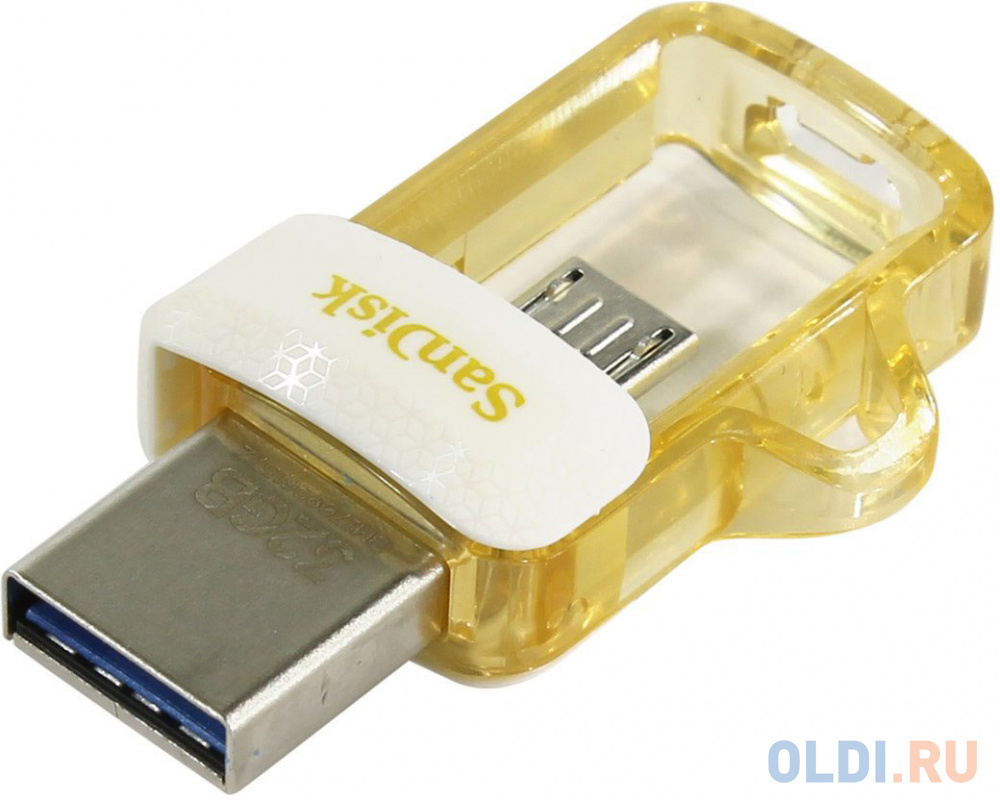 Флешка USB 32Gb SanDisk Ultra SDDD3-032G-G46GW белый золотистый - фото 2