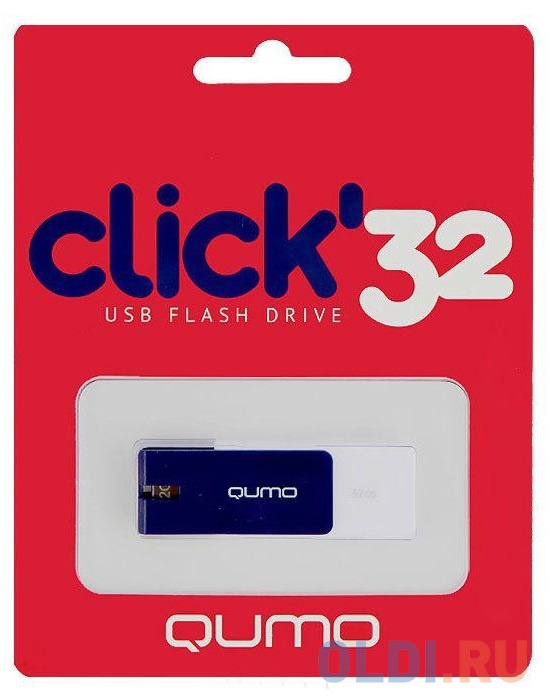 

Флешка 32Gb QUMO QM32GUD-CLK-Sapphire USB 2.0 белый синий