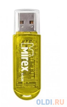 Флеш накопитель 64GB Mirex Elf, USB 2.0, Желтый