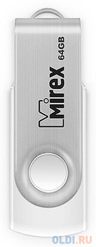 Флешка 64Gb Mirex Swivel USB 2.0 белый 13600-FMUSWT64 фото