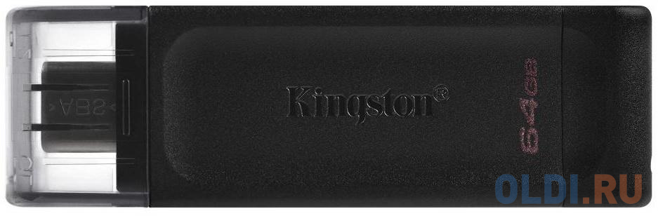 Флешка 64Gb Kingston DT70/64GB USB 3.0 черный флешка 64gb qumo qm64gud op2 usb 2 0
