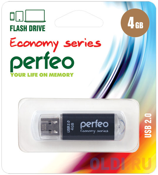 

Флешка 4Gb Perfeo E01 USB 2.0 черный PF-E01B004ES