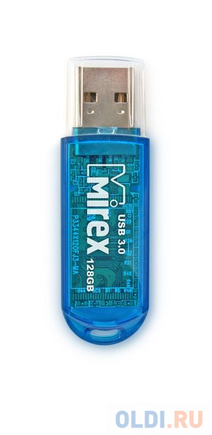 Флешка 128Gb Mirex 13600-FM3BE128 USB 3.0 синий флешка 512gb netac nt03u182n 512g 30bl usb 3 0 белый синий
