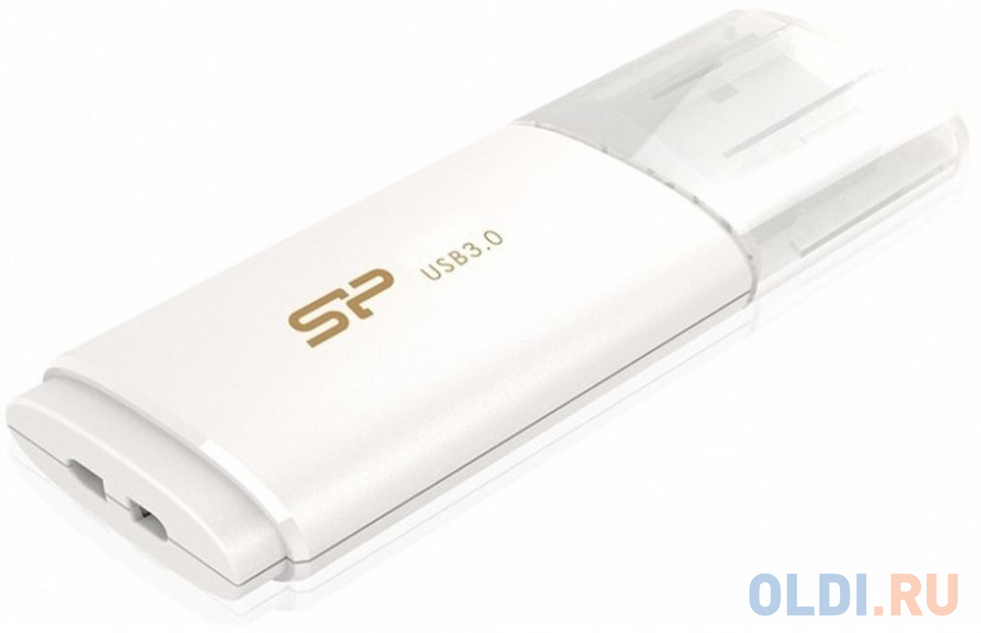 Флеш накопитель 128Gb Silicon Power Blaze B06, USB 3.0, Белый флешка usb 64gb silicon power blaze b06 sp064gbuf3b06v1w белый
