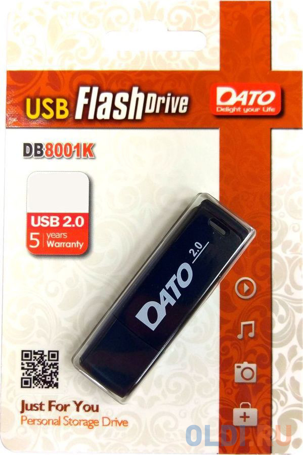 Флешка 8Gb Dato DB8001K-08G USB 2.0 черный от OLDI