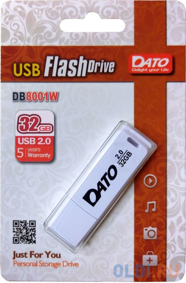 

Флешка 32Gb Dato DB8001W-32G USB 2.0 белый