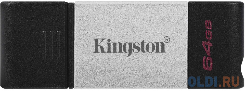 Флешка 64Gb Kingston DT80 USB 3.2 черный KINGSTON DT80 64GB Flash USB 3.2 Gen 1, USB-C Storage - фото 1