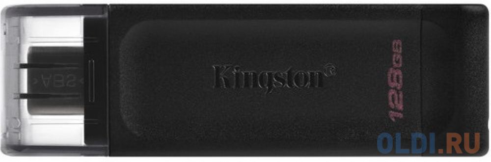 Флешка 128Gb Kingston DataTraveler 70 USB Type-C черный флешка 128gb kingston datatraveler usb 3 0 usb type c фиолетовый