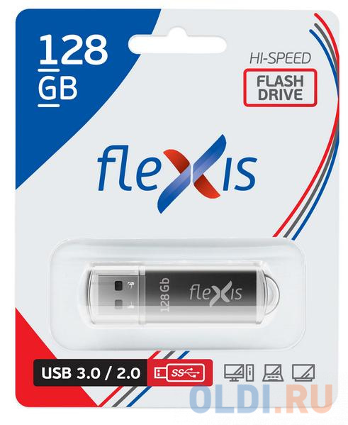 Флешка 128Gb Flexis RB-108 USB 3.0 черный фото