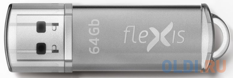 Флешка 64Gb Flexis RB-108 USB 2.0 серый флешка 64gb sandisk extreme go usb 3 2 серый