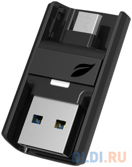 

Флэш-драйв LEEF Bridge, 64 Гб, OTG USB 3.1 gen.1 & micro USB, Черный