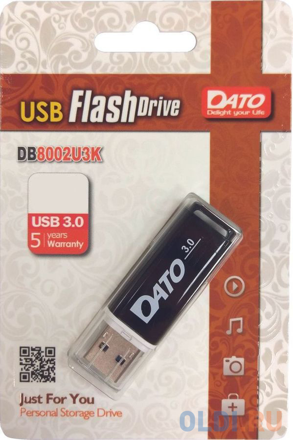 

Флеш Диск Dato 16Gb DB8002U3 DB8002U3K-16G USB3.0 черный