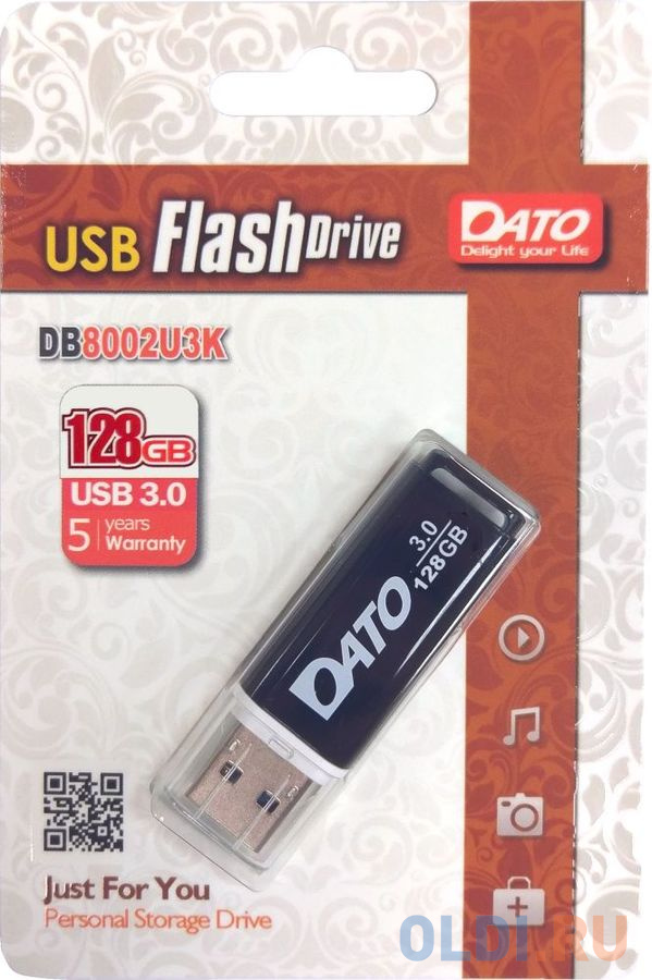 

Флеш Диск Dato 128Gb DB8002U3 DB8002U3K-128G USB3.0 черный