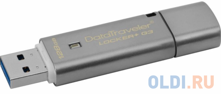 

Флеш Диск Kingston 128Gb DataTraveler Locker+ G3 <DTLPG3/128GB>, USB3.0 серебристый