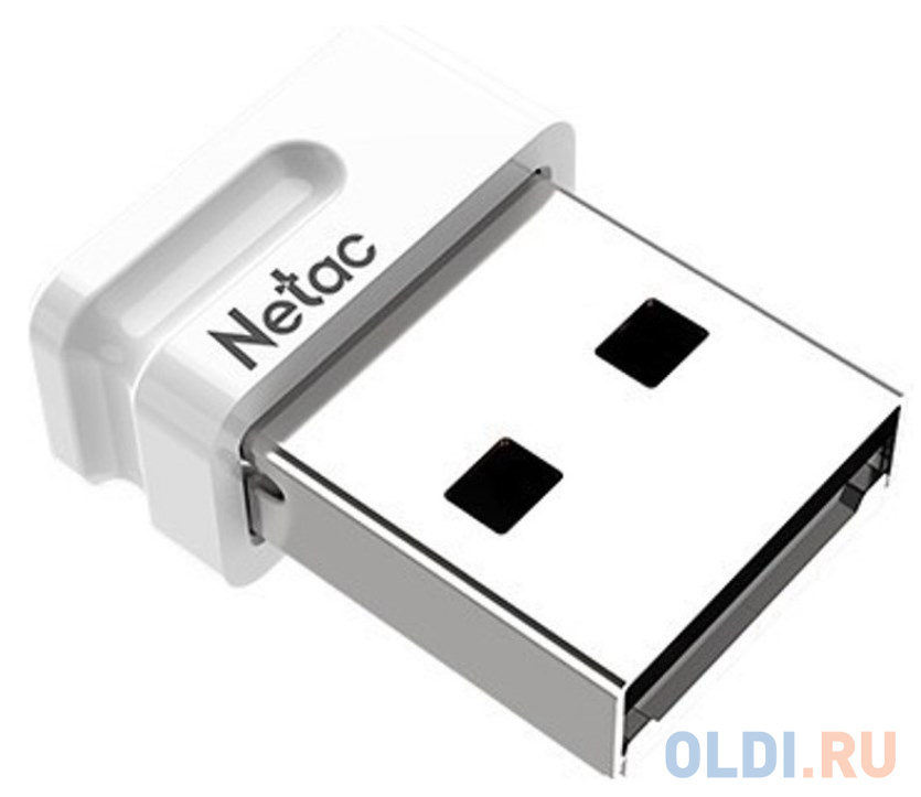 Флеш Диск Netac U116 16Gb <NT03U116N-016G-20WH>, USB2.0, миниатюрная пластиковая белая, цвет белый, размер 14.5x20.5x7.7мм - фото 1