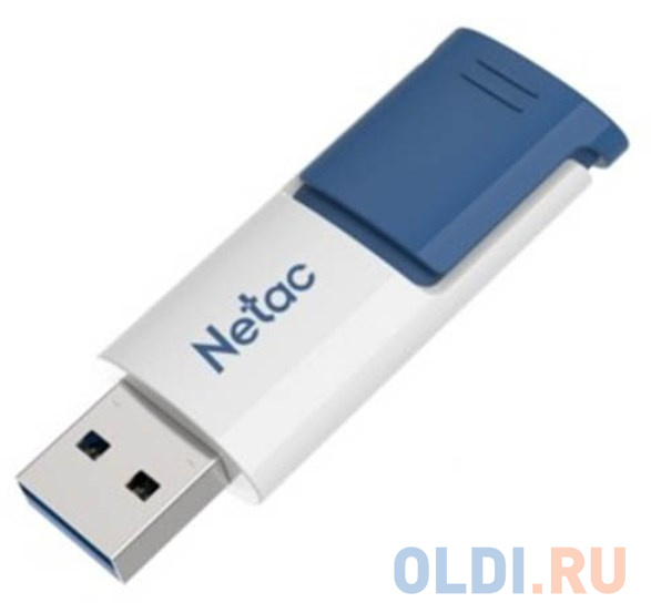 Флеш Диск Netac U182 Blue 32Gb <NT03U182N-032G-30BL>, USB3.0, сдвижной корпус, пластиковая бело-синяя